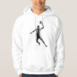 Basketball Player Slam Dunk Dark Design Hoodie