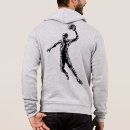 Basketball Player Slam Dunk Dark Design Hoodie