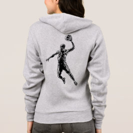 Basketball Player Slam Dunk Dark Design Hoodie