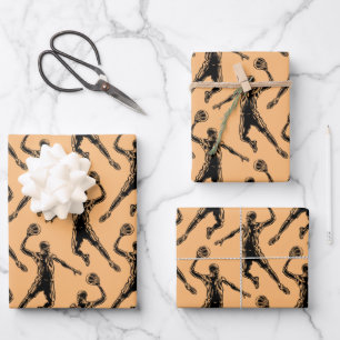 Basketball Player Slam Dunk Dark Design Inpakpapier Vel