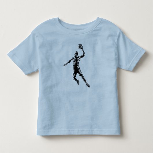 Basketball Player Slam Dunk Dark Design Kinder Shirts (Voorkant)