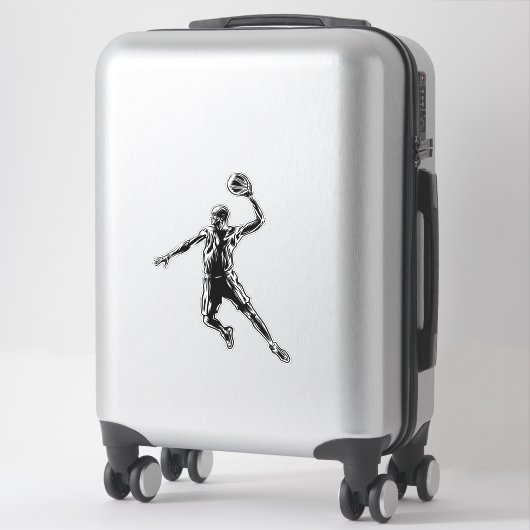 Basketball Player Slam Dunk Dark Design Sticker (Koffer)