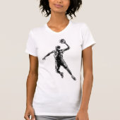 Basketball Player Slam Dunk Dark Design T-shirt (Voorkant)