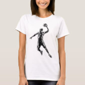 Basketball Player Slam Dunk Dark Design T-shirt (Voorkant)