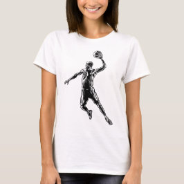 Basketball Player Slam Dunk Dark Design T-shirt
