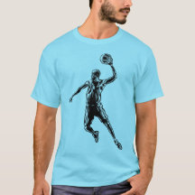 Basketball Player Slam Dunk Dark Design
