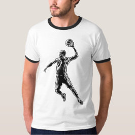 Basketball Player Slam Dunk Dark Design T-shirt