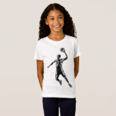 Basketball Player Slam Dunk Dark Design T-shirt (Voorkant volledig)