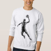 Basketball Player Slam Dunk Dark Design Trui (Voorkant)