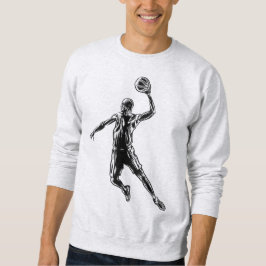 Basketball Player Slam Dunk Dark Design Trui