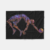 Basketball Player Slam Dunk Fleece Deken (Voorkant (Horizontaal))