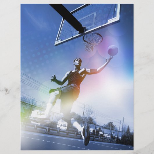 Basketball Player Slam Dunk Flyer (Voorkant)