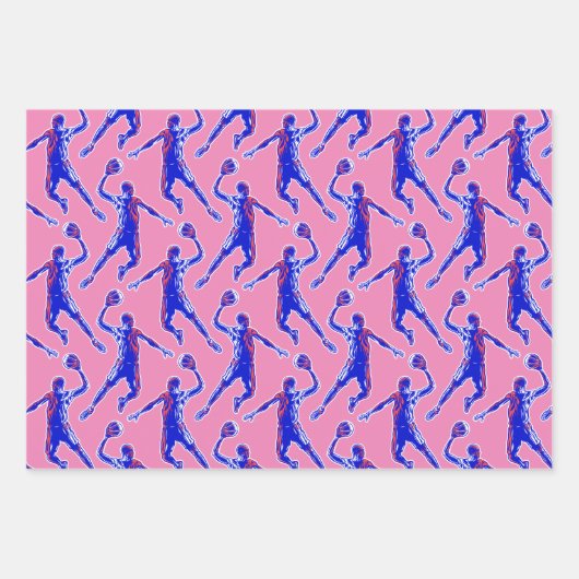 Basketball Player Slam Dunk Inpakpapier Vel (Voorkant)