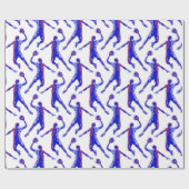 Basketball Player Slam Dunk, Red en Blue Design Cadeaupapier (Vlak)