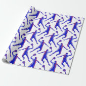 Basketball Player Slam Dunk, Red en Blue Design Cadeaupapier (Uitgerold)