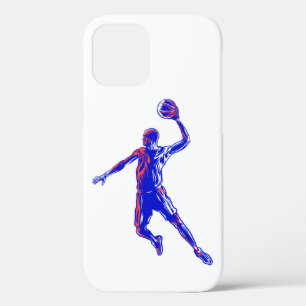 Basketball Player Slam Dunk, Red en Blue Design Case-Mate iPhone Case