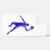 Basketball Player Slam Dunk, Red en Blue Design Case-Mate iPhone Case (Achterkant (horizontaal))