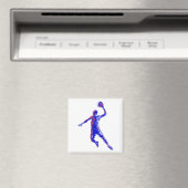 Basketball Player Slam Dunk, Red en Blue Design Magneet (Insitu (Vaatwasser))