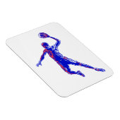 Basketball Player Slam Dunk, Red en Blue Design Magneet (Rechterzijde)