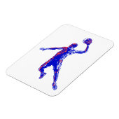 Basketball Player Slam Dunk, Red en Blue Design Magneet (Linkerzijde)