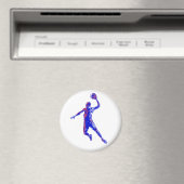 Basketball Player Slam Dunk, Red en Blue Design Magneet (Insitu (Vaatwasser))
