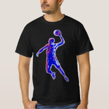 Basketball Player Slam Dunk, Red en Blue Design