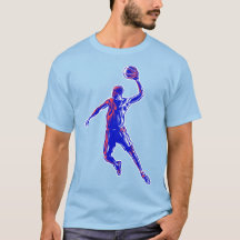 Basketball Player Slam Dunk, Red en Blue Design