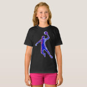 Basketball Player Slam Dunk, Red en Blue Design T-shirt (Voorkant volledig)