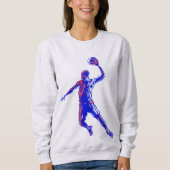 Basketball Player Slam Dunk, Red en Blue Design Trui (Voorkant)