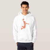 Basketball Player Slam the Ball Symbology Hoodie (Voorkant volledig)