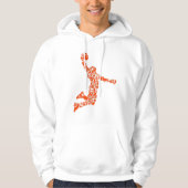 Basketball Player Slam the Ball Symbology Hoodie (Voorkant)