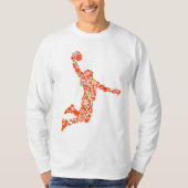 Basketball Player Slam the Ball Symbology T-shirt (Voorkant)