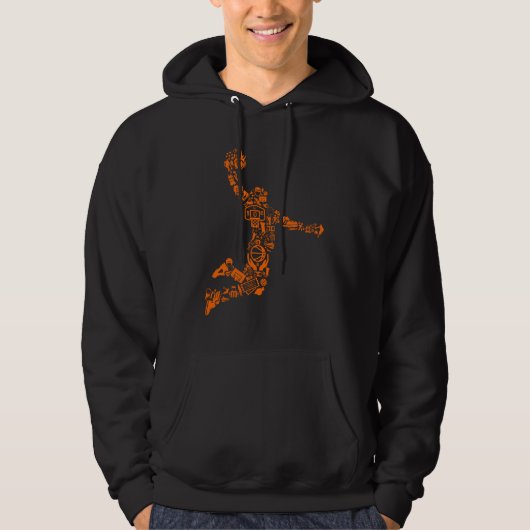 Basketball Player  Sports Athlete Hoodie (Voorkant)