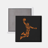 Basketball Player  Sports Athlete Magneet (Voorkant / Achterkant)