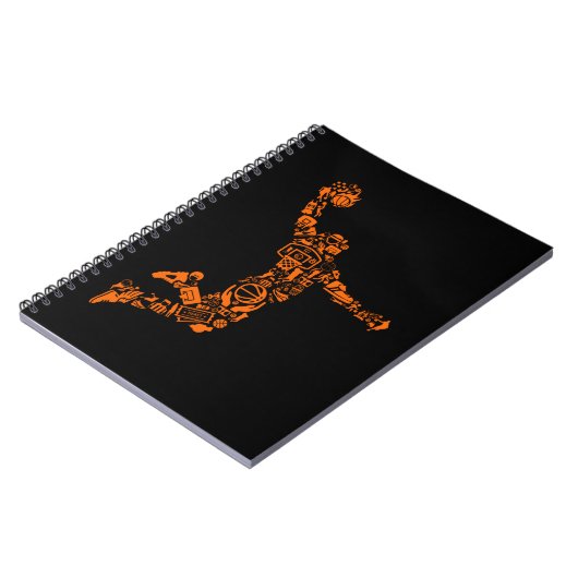 Basketball Player  Sports Athlete Notitieboek (Linkerzijde)