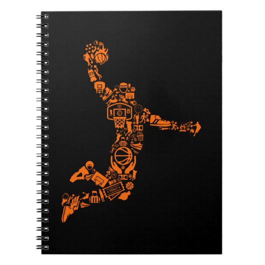 Basketball Player  Sports Athlete Notitieboek (Voorkant)