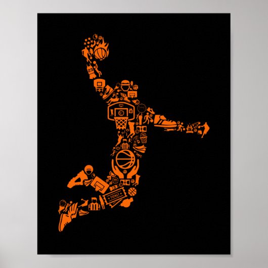 Basketball Player  Sports Athlete Poster (Voorkant)