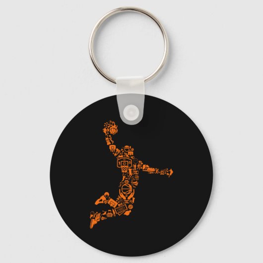 Basketball Player  Sports Athlete Sleutelhanger (Voorkant)