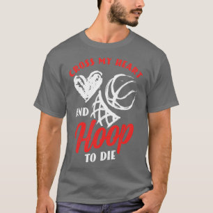 Basketball Player Team Coach Heartbeat Hoops Pun T-shirt