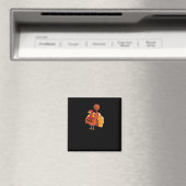 Basketball Player Turkey Day Funny Thanksgiving SP Magneet (Insitu (Vaatwasser))