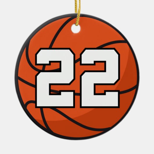 Basketball Player Uniform Number 22 Gift Idea Keramisch Ornament (Voorkant)