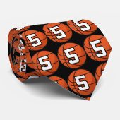 Basketball Player Uniform Nummer 5 Cadeauidee Stropdas (Opgerold)