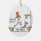 Basketball Player - vrouw Keramisch Ornament (Rechts)