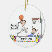 Basketball Player - vrouw Keramisch Ornament (Links)