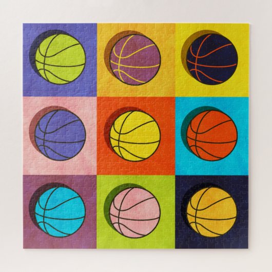 Basketball Pop Art Legpuzzel (Horizontaal)
