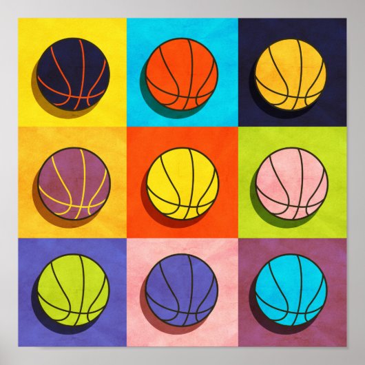 Basketball Pop Art Poster (Voorkant)