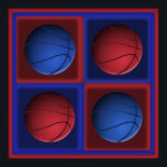 Basketball Pop Art Poster<br><div class="desc">Basketball Pop Art Print in royal blue en red. Grootte het naar boven of naar onder van de kleinste tot kolossale grootte. Grafische kaart met hoge resolutie.</div>