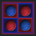 Basketball Pop Art Poster<br><div class="desc">Basketball Pop Art Print in royal blue en red. Grootte het naar boven of naar onder van de kleinste tot kolossale grootte. Grafische kaart met hoge resolutie.</div>