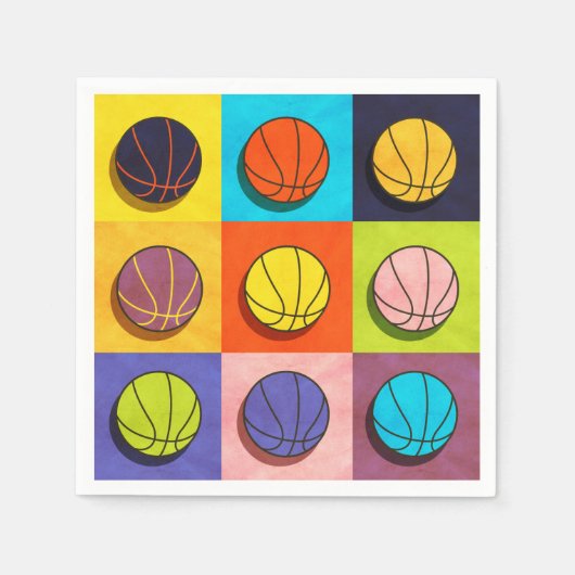 Basketball Pop Art Servet (Voorkant)