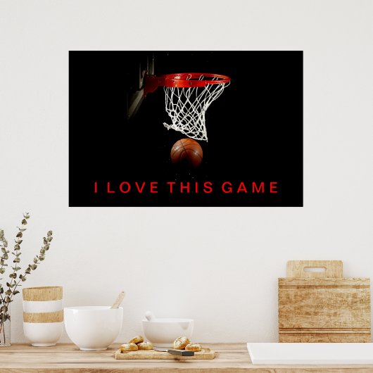 Basketball Poster waar ik van hou (Keuken)